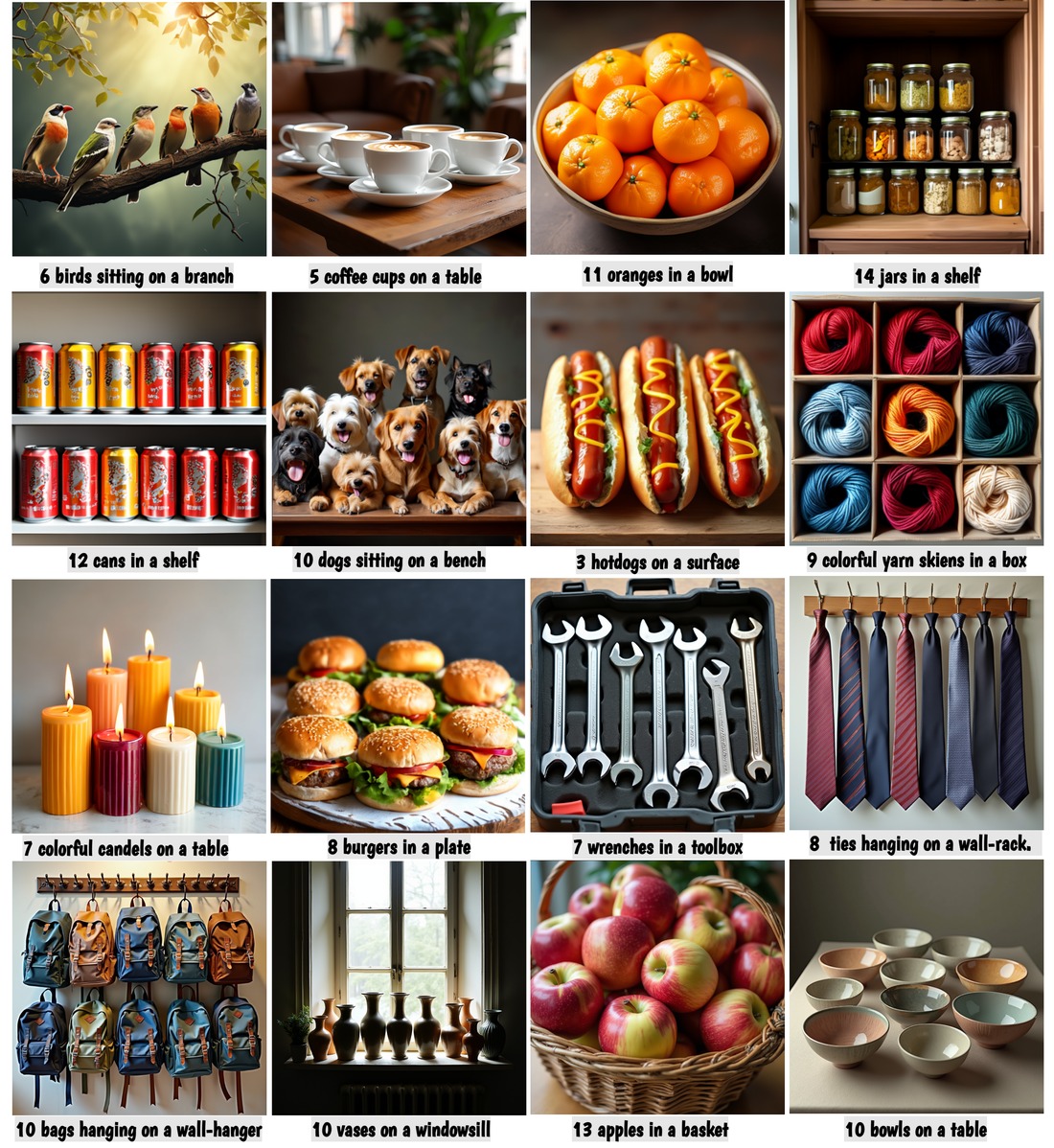 ABACUS count-faithful generation gallery: exact counts with naturalistic arrangement