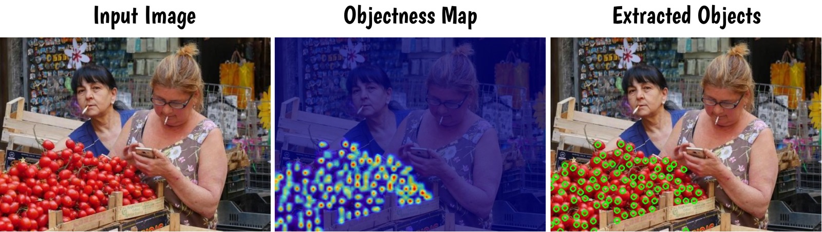 Objectness maps for spatial grounding